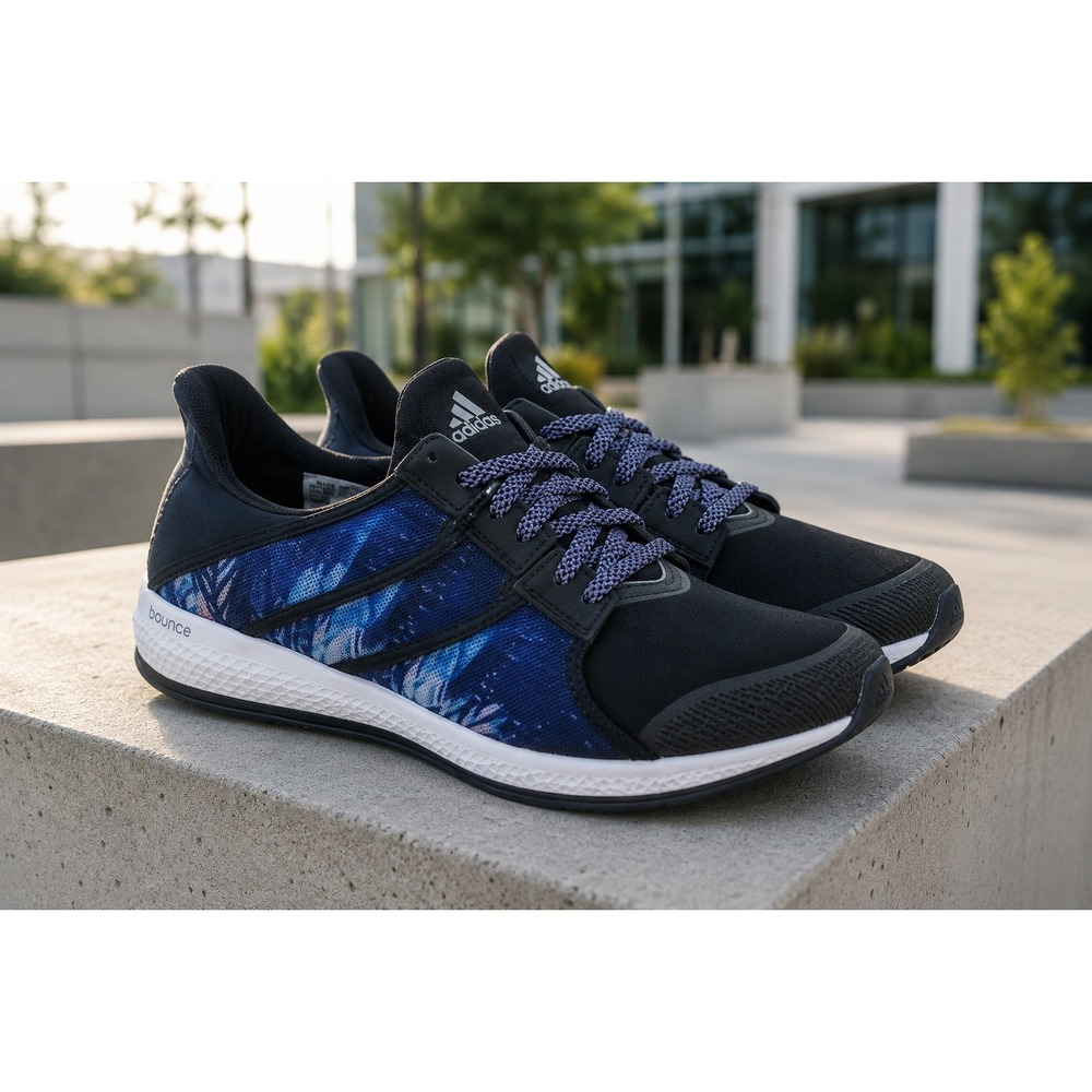 Adidas Bounce Gymbreaker Running Shoes BY8869 Black Blue Women 6.5 Athleisure